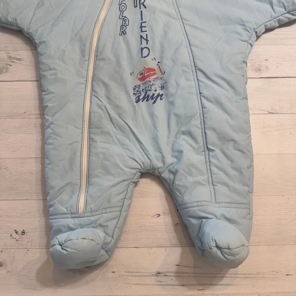 Baby light‎ blue winter bunting infant
